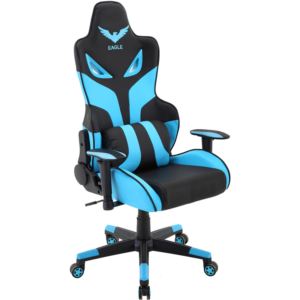 Hanover Commando Ergonomic Gaming Chair in Black and Blue with Adjustable Gas Lift Seating and Lumbar Suppor