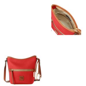 Dooney & Bourke Pebble Grain Small Zip Sac - Red