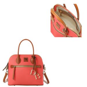 Dooney & Bourke Pebble Grain Domed Satchel - Geranium