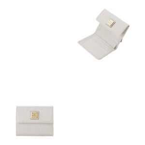 Dooney & Bourke Saffiano Small Flap Wallet - Ecru