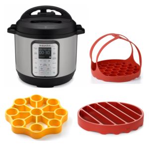Instant Pot Duo Plus 8-Qt. Pressure Cooker + Cooker Rack, Egg Rack and Bakeware Sling