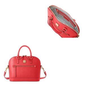 Dooney & Bourke Saffiano Domed Zip Satchel - Tomato