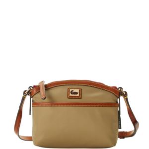 Dooney & Bourke BCAMD1727TPKR.Domed Crossbody.Taupe