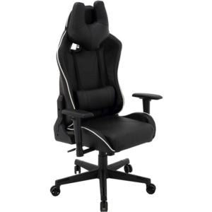 Hanover Commando Ergonomic Gaming Chair in Black and White with Adjustable Gas Lift Seating and Lumbar Suppo