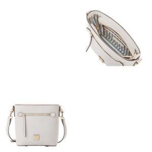 Dooney & Bourke Saffiano Small Zip Crossbody - Ecru