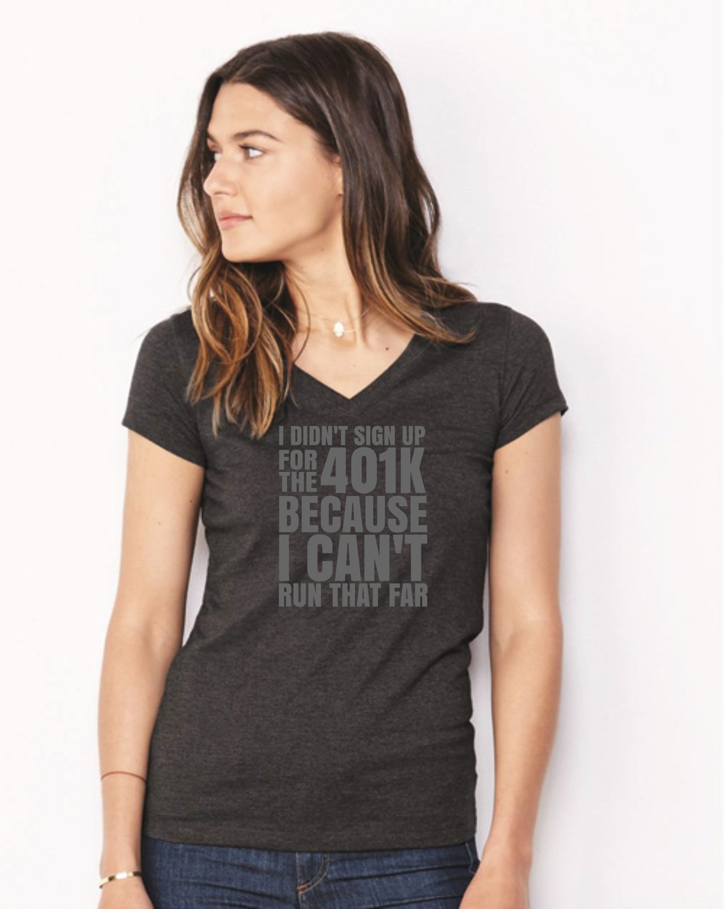 Bella + Canvas® Ladies' Short Sleeve V-Neck Jersey T-Shirt - 401K Design