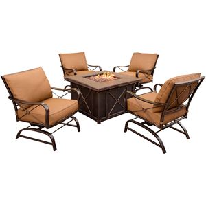 Hanover Summer Nights 5-Piece Fire Pit Lounge Set
