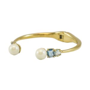 Kate Spade New York A New Hue Open Hinged Cuff / Blue, Gold